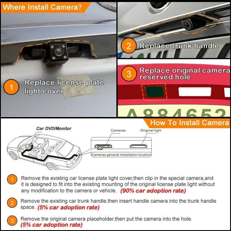 Reverse Rear View Backup Camera for VW Volkswagen Amarok (2012–2015)