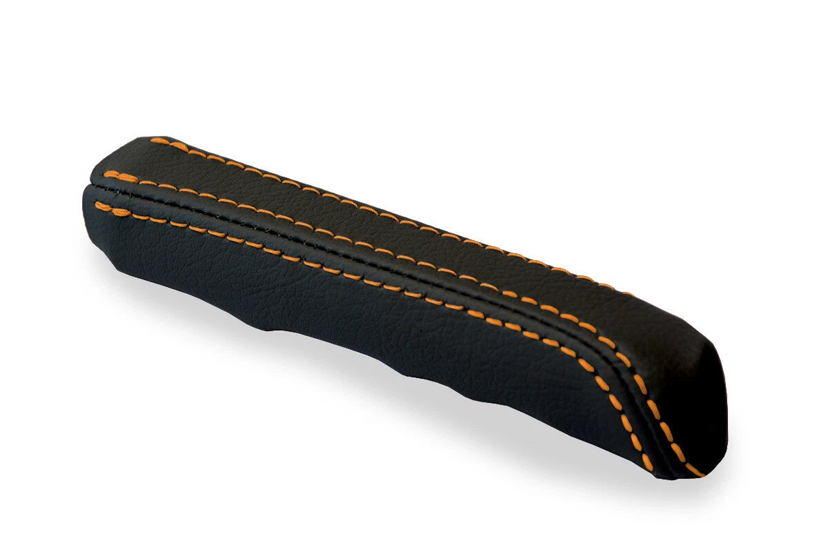 E Brake Boot Cover for BMW E30 (1984–1991) Leather Black Orange Stitch