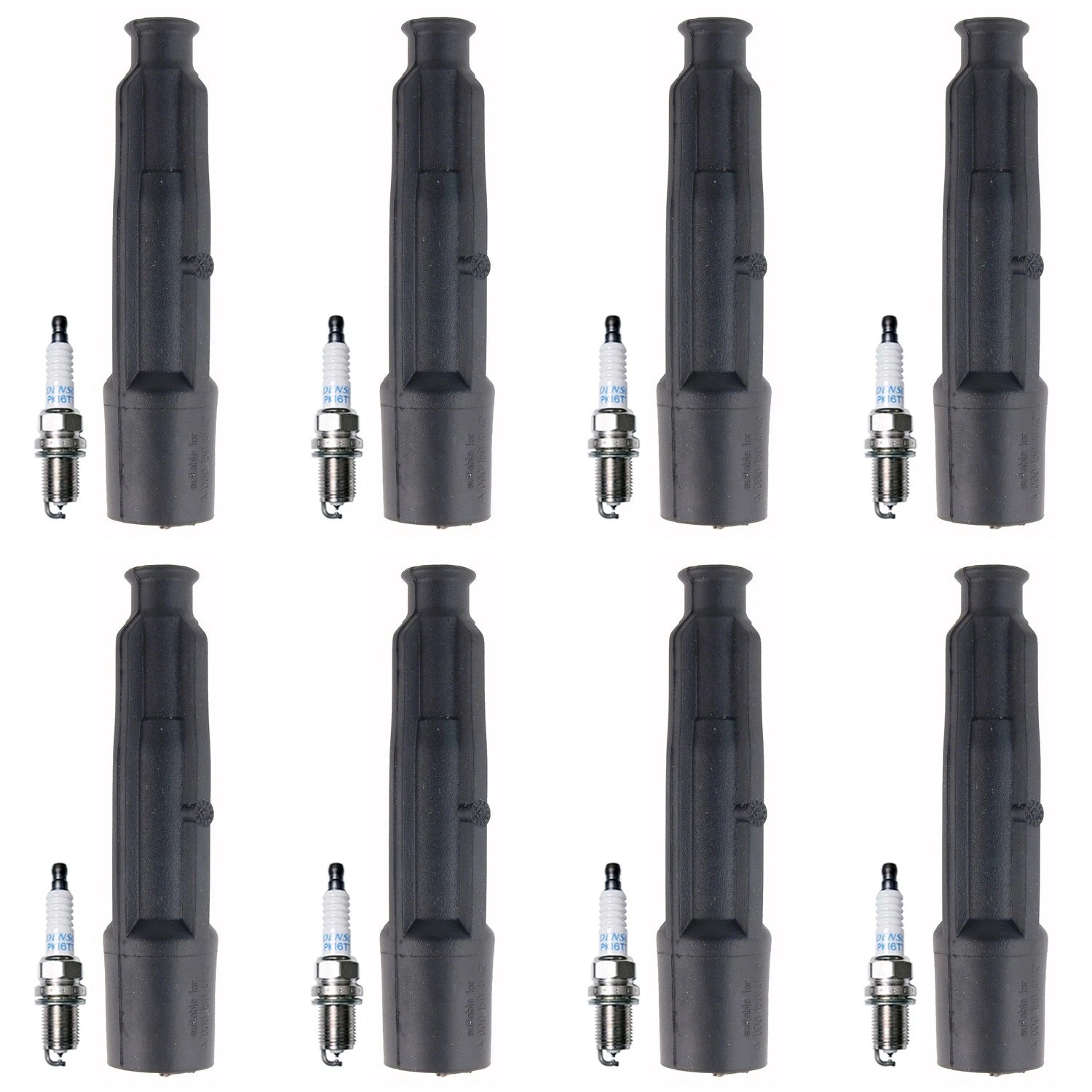 Denso 8 Platinum TT Plugs & NGK Ignition Coil Boots for Benz CL500 (1992–1999)
