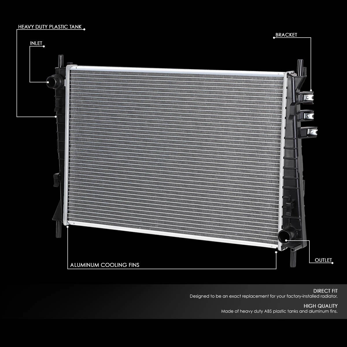 Aluminum Cooling Radiator for Jaguar X-Type 2.5/3.0 (2002–2008) DPI 2622
