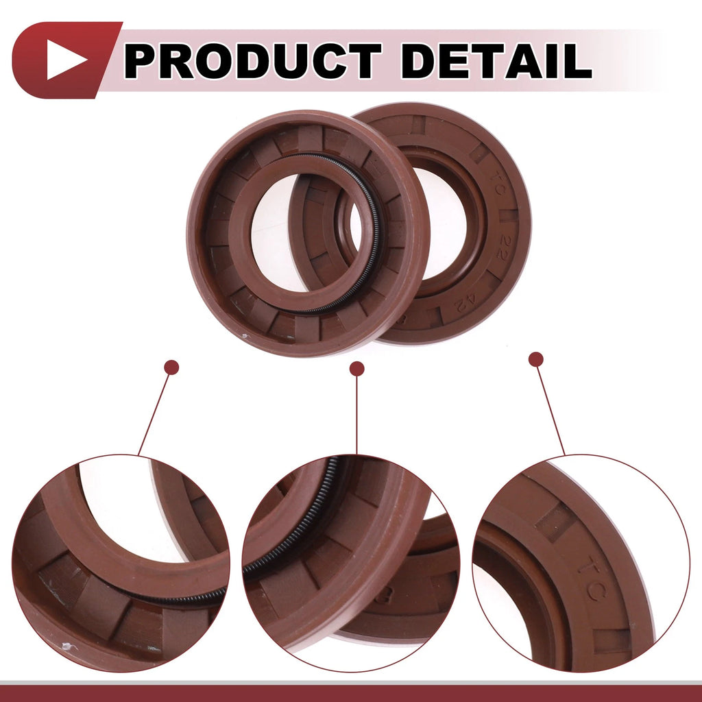2X Oil Seal Rotary Shaft Seal for Various Models (22x42x8mm)