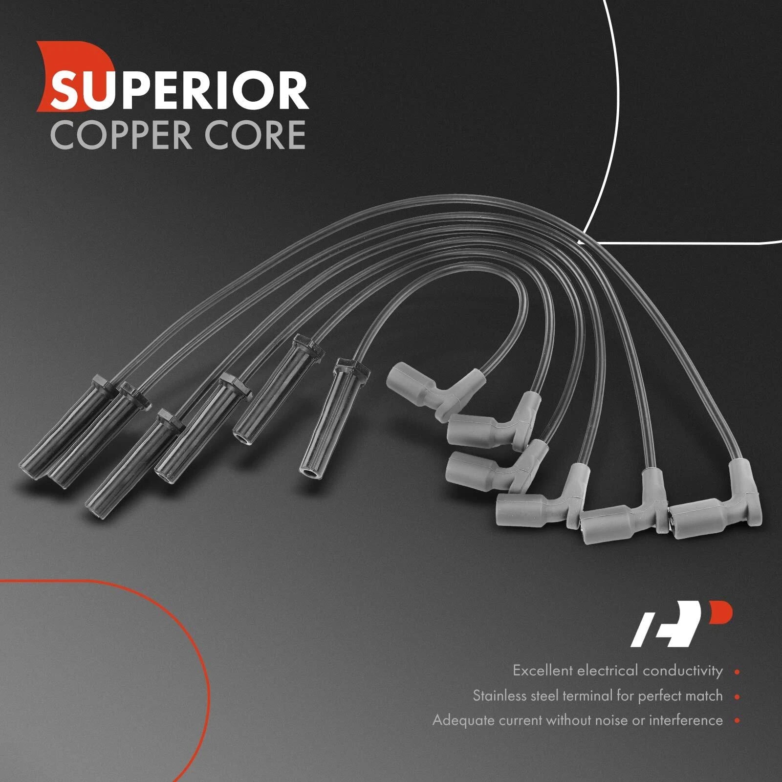 6x Spark Plug Wire Set for Chevy Equinox (2005–2009) Malibu Buick Pontiac G6