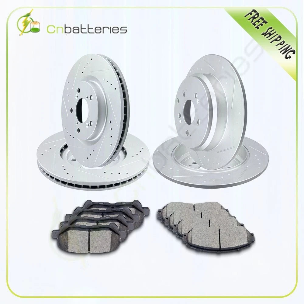 Front Rear Brake Rotors and Pads Ceramic for Honda Odyssey (2011–2014)