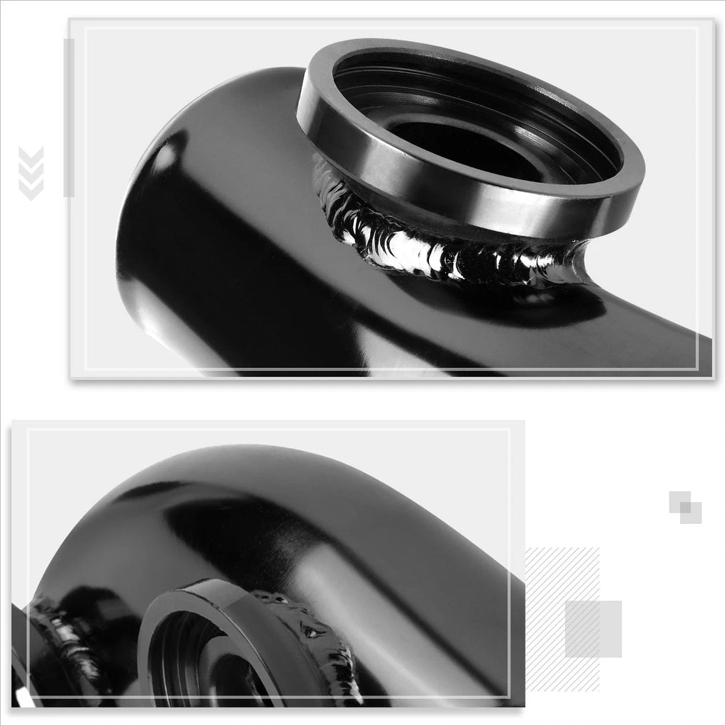 2.5" OD Aluminum 70 Degree Bend Turbo BOV Adapter Flange Pipe for