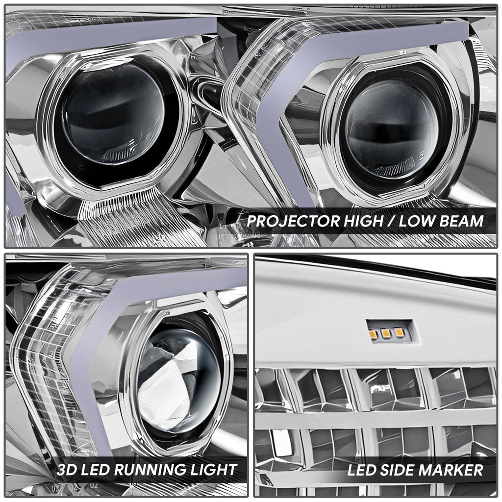 Chrome Clear HID LED Projector Headlight for BMW 328i 335i (2007–2011)