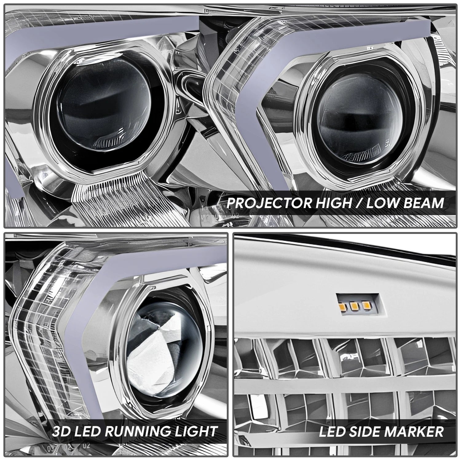 Chrome Clear HID LED Projector Headlight for BMW 328i 335i (2007–2011)