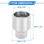Type H Wheel Lock Lugnut Antitheft Screw Nut Removal Key Socket for Skoda VW 