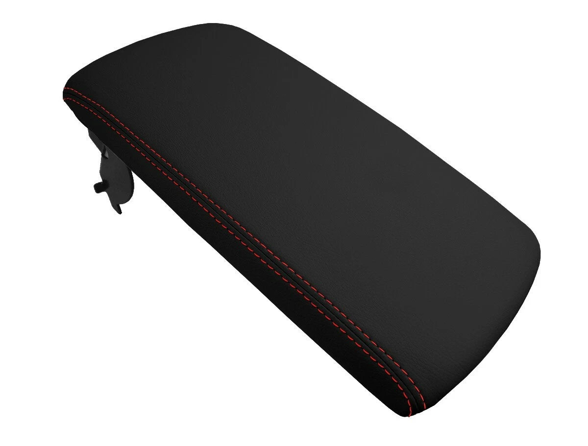 Leather Console Lid Armrest Cover for Lexus ES350 (2013–2018) Red Stitch