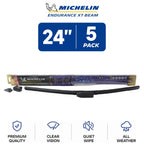 Set of 5 Michelin Endurance XT Beam Wiper Blades 24" for All-Weather