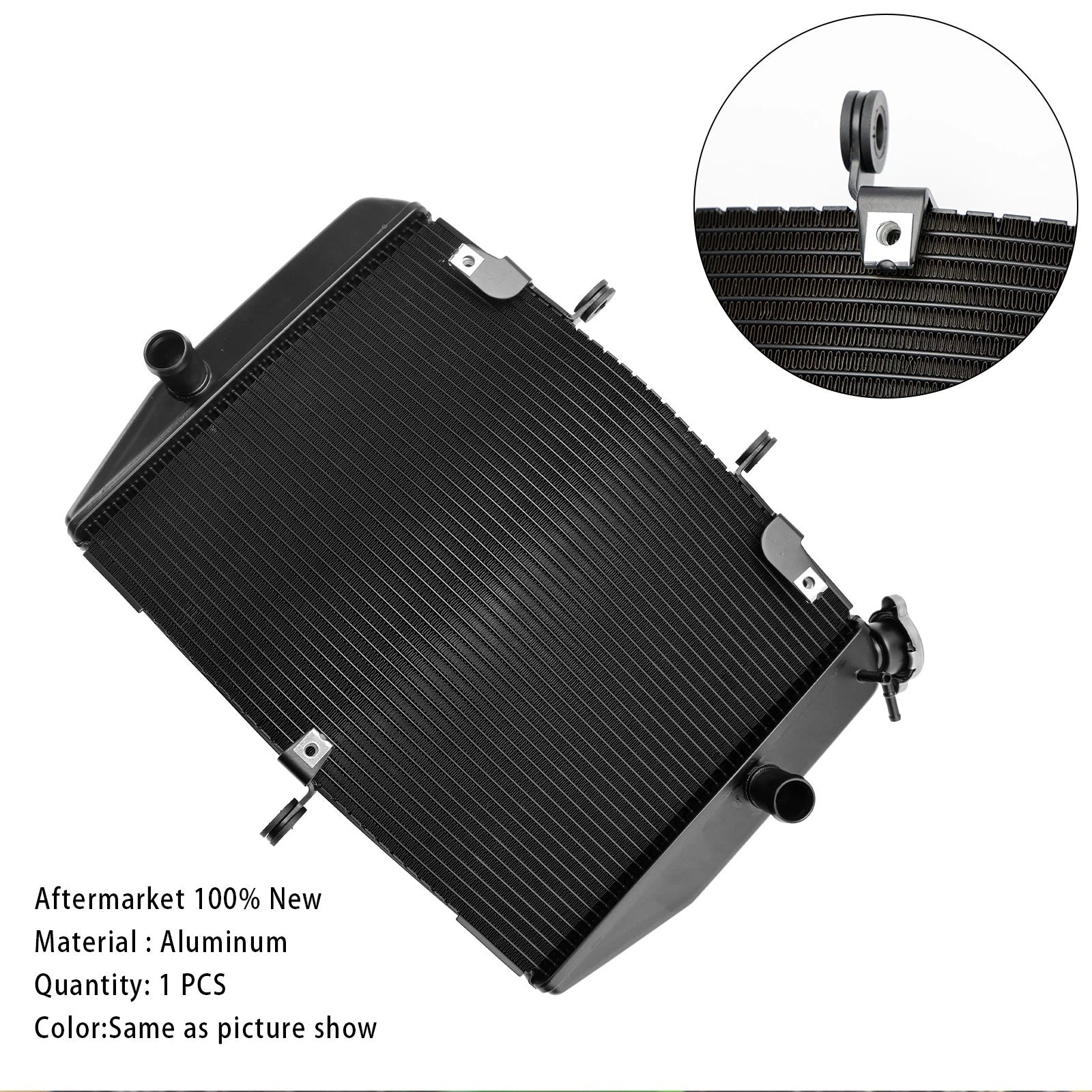 Radiator Cooling Engine Cooler for Kawasaki ZX-6R ZX636 (2024–2025) Black