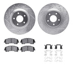 Set of 2 Brake Disc and Pad Kits for Nissan Z