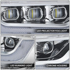 Set of 2 LED Fog Lights for Ford F-150 (2021–2023) - Chrome Housing, Clear Lens