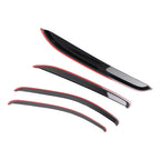 Window Visors for Chevy Silverado GMC Sierra Crew Cab (2007–2014) Black