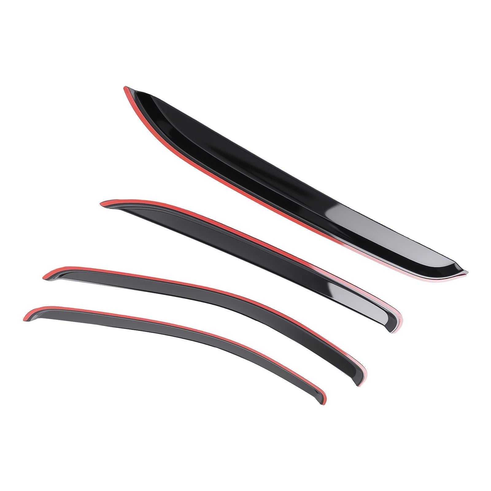 Window Visors for Chevy Silverado GMC Sierra Crew Cab (2007–2014) Black