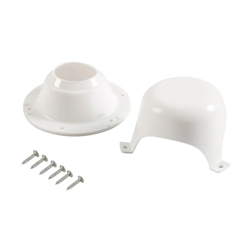 White Plastic RV Plumbing Vent Cap Roof Cover for Trailer Camper