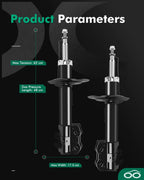 Front Pair Shock Struts for Toyota Yaris (2006–2014) & Prius C (2012–2015)