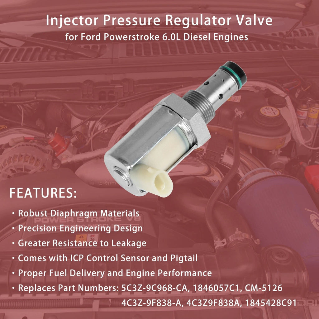 6.0 IPR Valve w/ ICP Control Sensor & Pigtail for Ford F250 F350 F450 F550 (2003–2010)