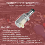 6.0 IPR Valve w/ ICP Control Sensor & Pigtail for Ford F250 F350 F450 F550 (2003–2010)