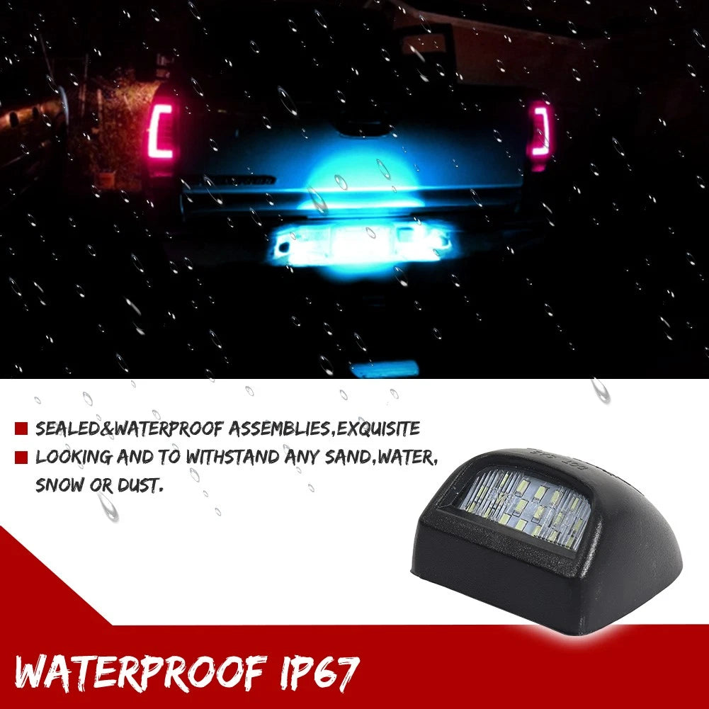 Set of 2 Ice Blue 18-SMD LED License Plate Lights for GMC Sierra 1500 2500 3500