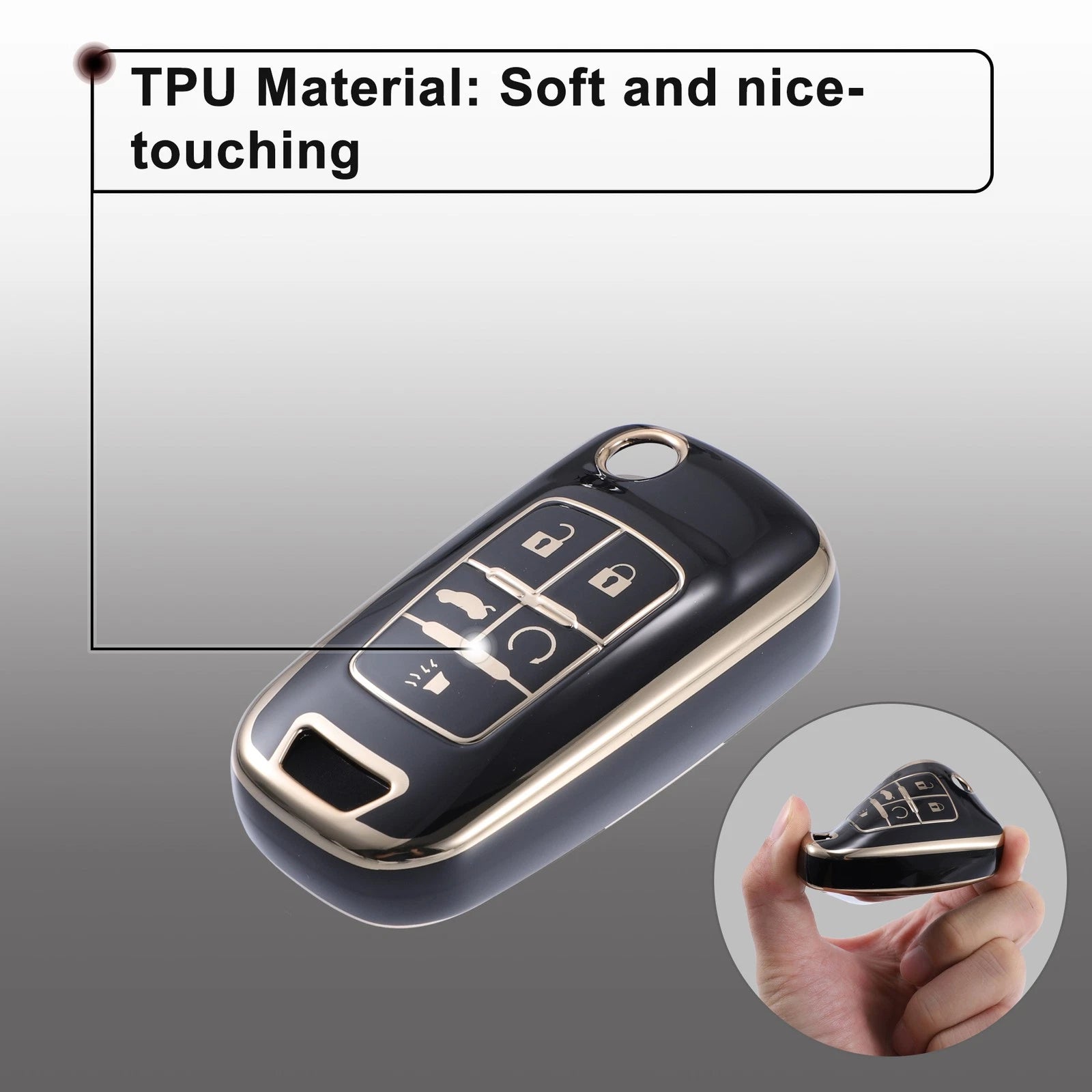 TPU Smart Key Fob Cover Kit for Chevrolet Equinox Camaro Cruze (2010–2023)