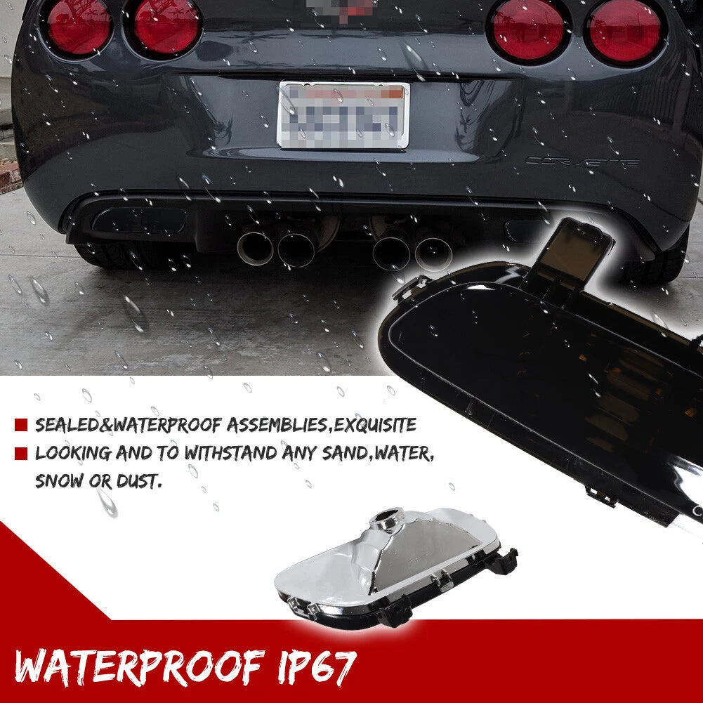 2X Smoked Lens Rear Bumper Backup Lights for Corvette C6 (2005–2013)