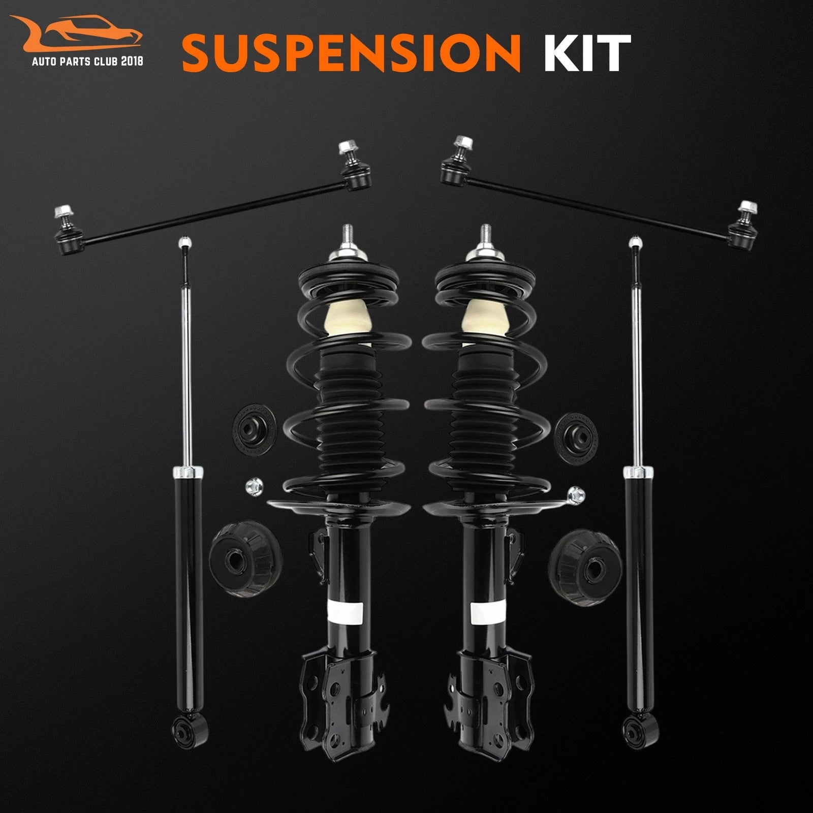 Set of 4 Shock Struts for Toyota Yaris Sedan (2007–2012)