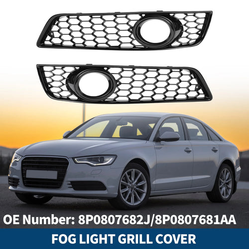 1 Pair Front Fog Light Grill for Audi A3 8P (2009–2013) No. 8P0807682J/8P0807681AA