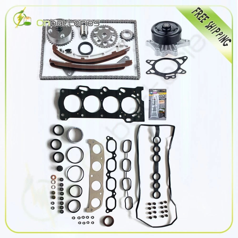 Timing Chain Kit, Head Gasket Set, Water Pump for Toyota Corolla (2000–2007)