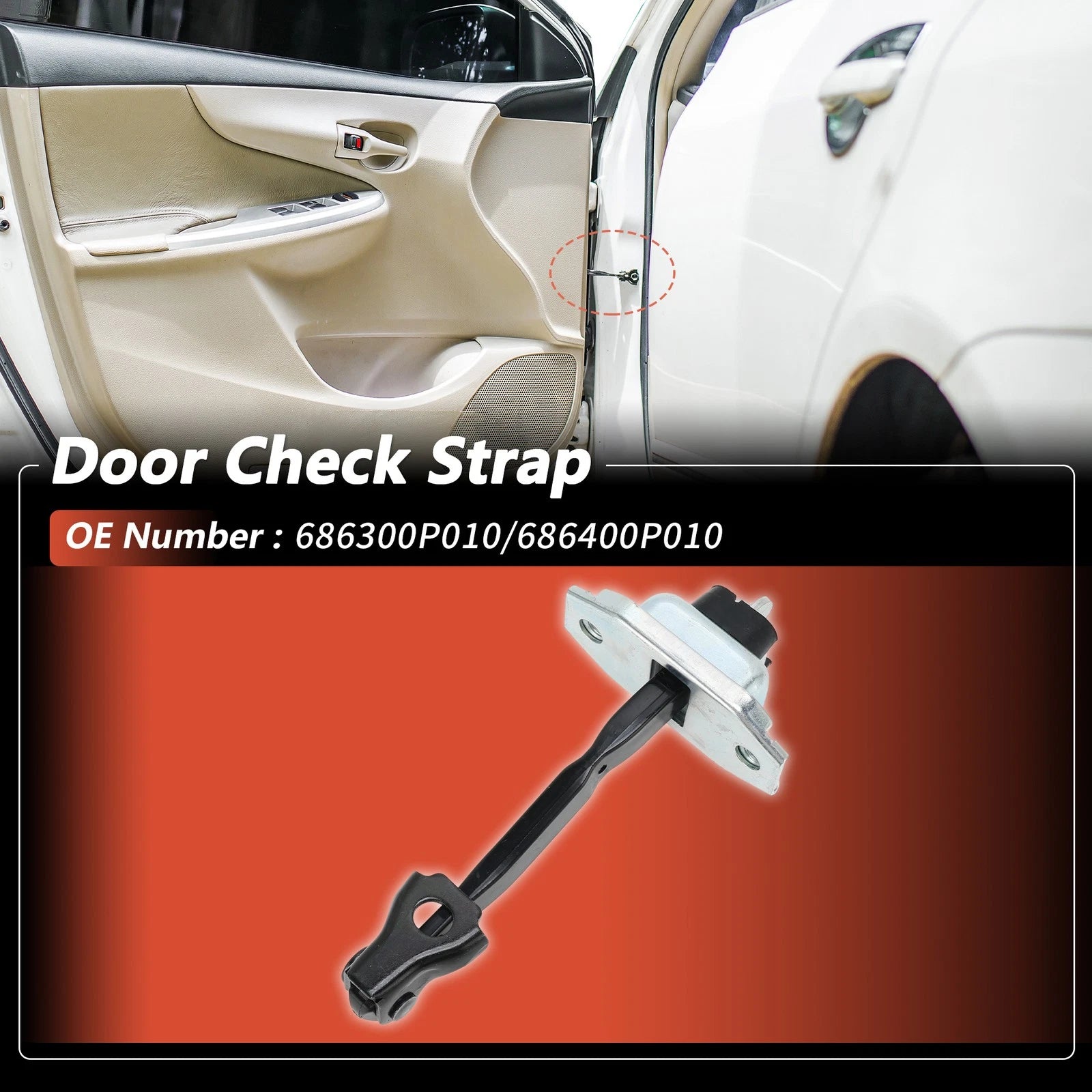 Rear Left/Right Door Check Strap for Toyota Reiz (2005–2010) No.686300P010