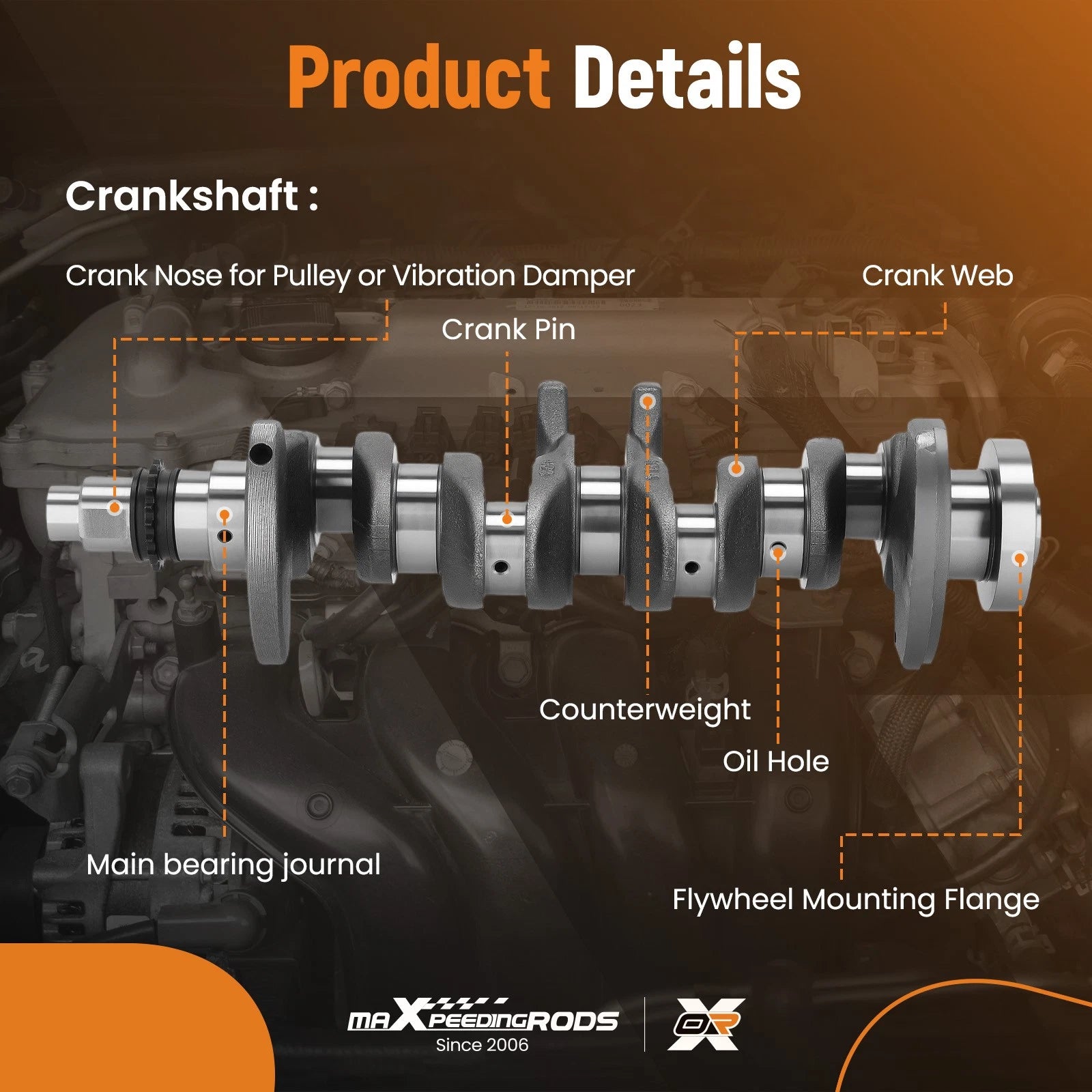 Crankshaft Main & Rod Bearing Kit for Hyundai Kia Soul 2019–2020 (2.0L)