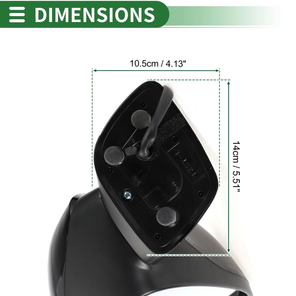 Left Side Door Mirror for Honda Civic (Manual Folding, Gloss Black)