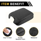 Center Console Lid Armrest Cover for Ford F-150 (2015–2020) Anti-Scratch Black