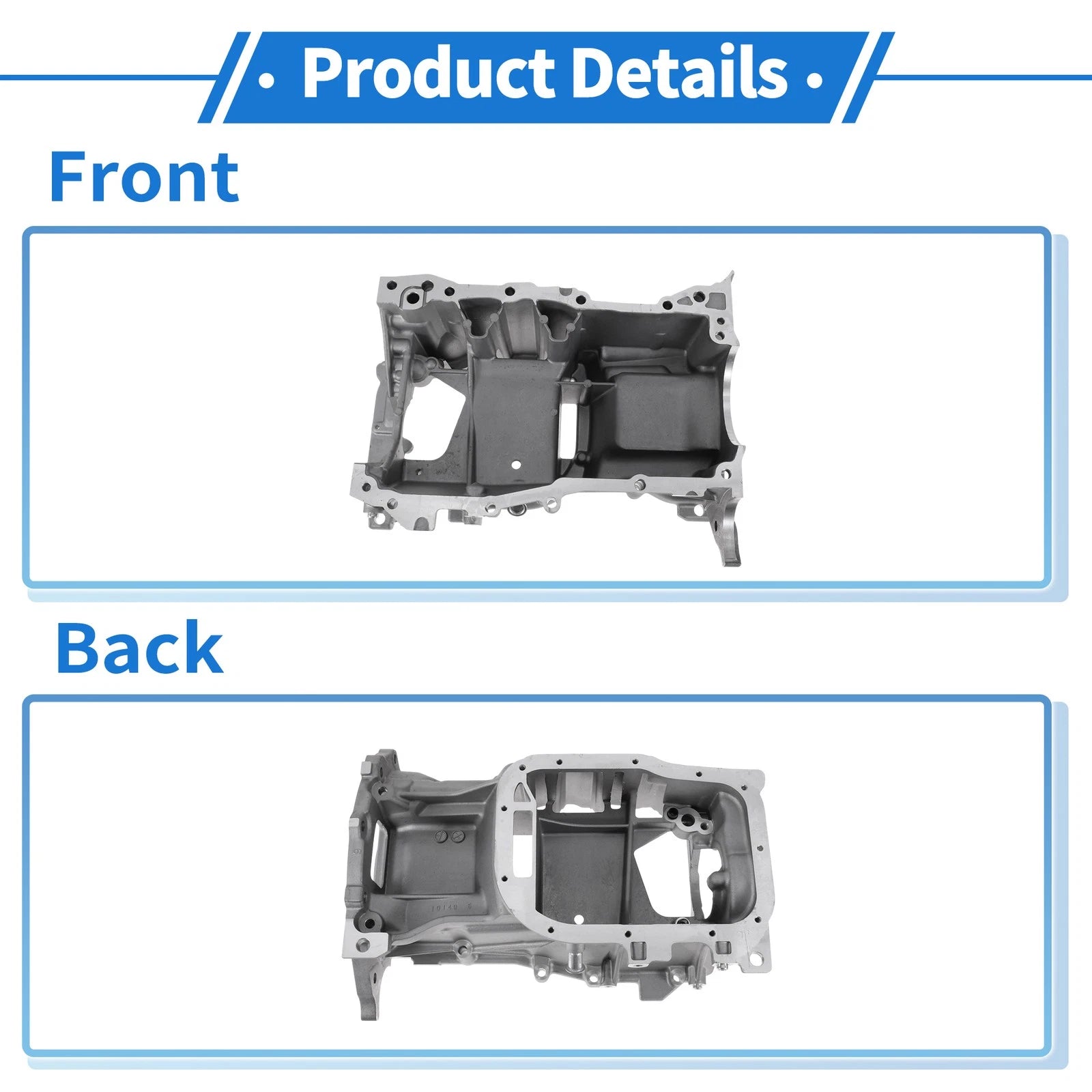 1 Pc Engine Oil Pan for Toyota Corolla (2009–2019) No.114200T020 Aluminum