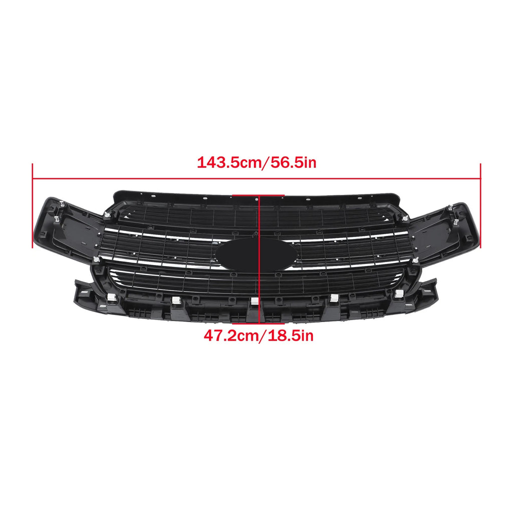 Gloss Black Front Bumper Grille for Ford F-150 (2018-2020)