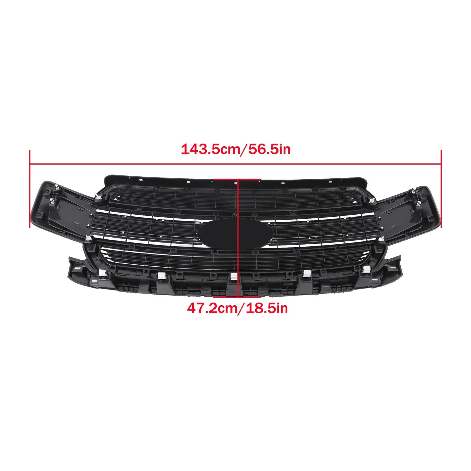 Gloss Black Front Bumper Grille for Ford F-150 (2018-2020)