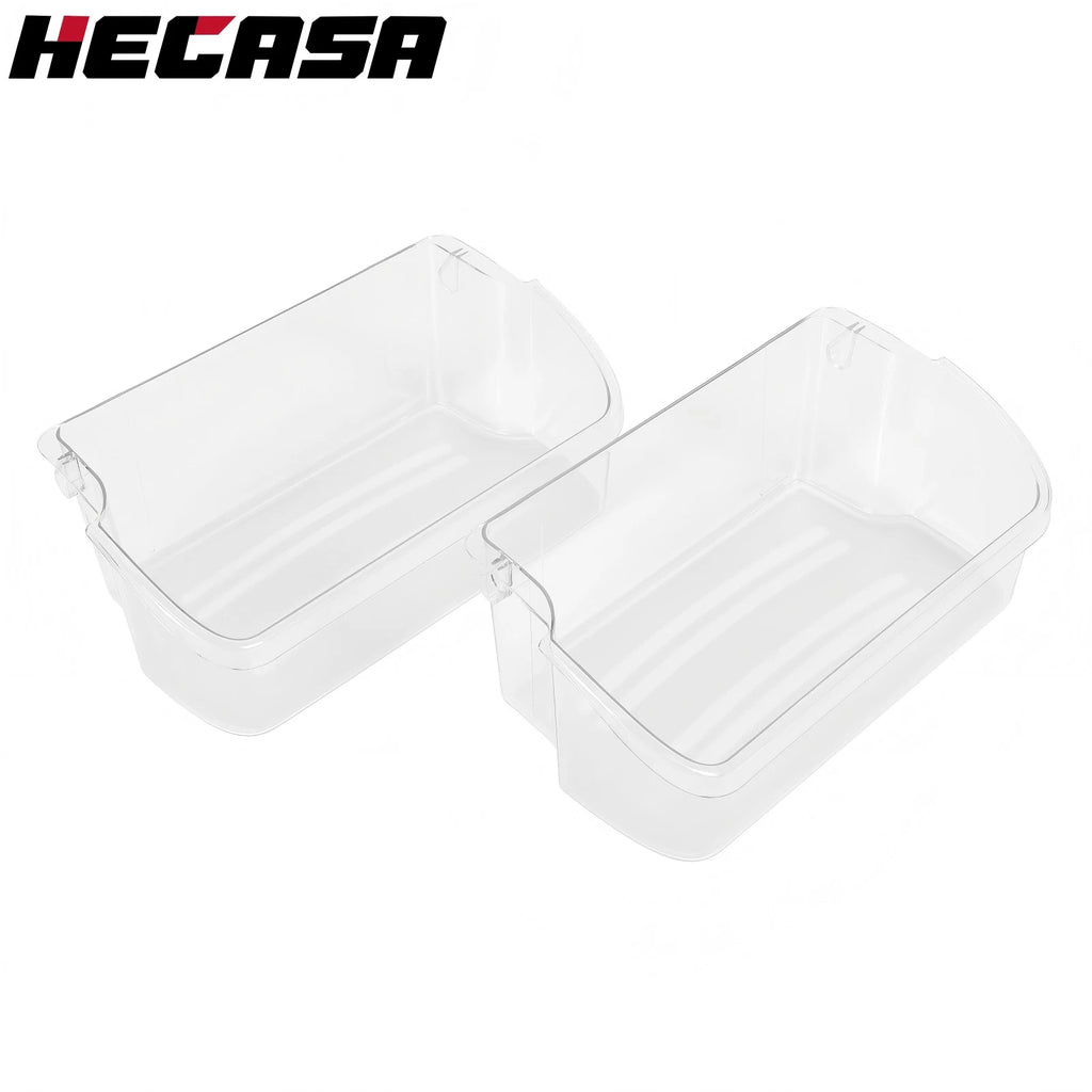 2X Clear Refrigerator Door Bin Shelf for Frigidaire Kenmore (#240324502)