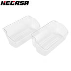2X Clear Refrigerator Door Bin Shelf for Frigidaire Kenmore (#240324502)