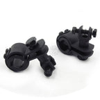 Pair Black Foot Peg Mounts for Harley (1 1/4" Engine Guard)