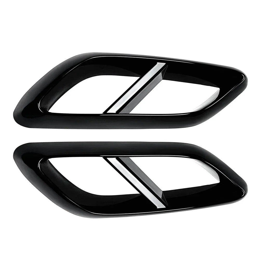 Black Rear Throat Exhaust Pipe Cover Trim for Mercedes Benz E Class (2024+)