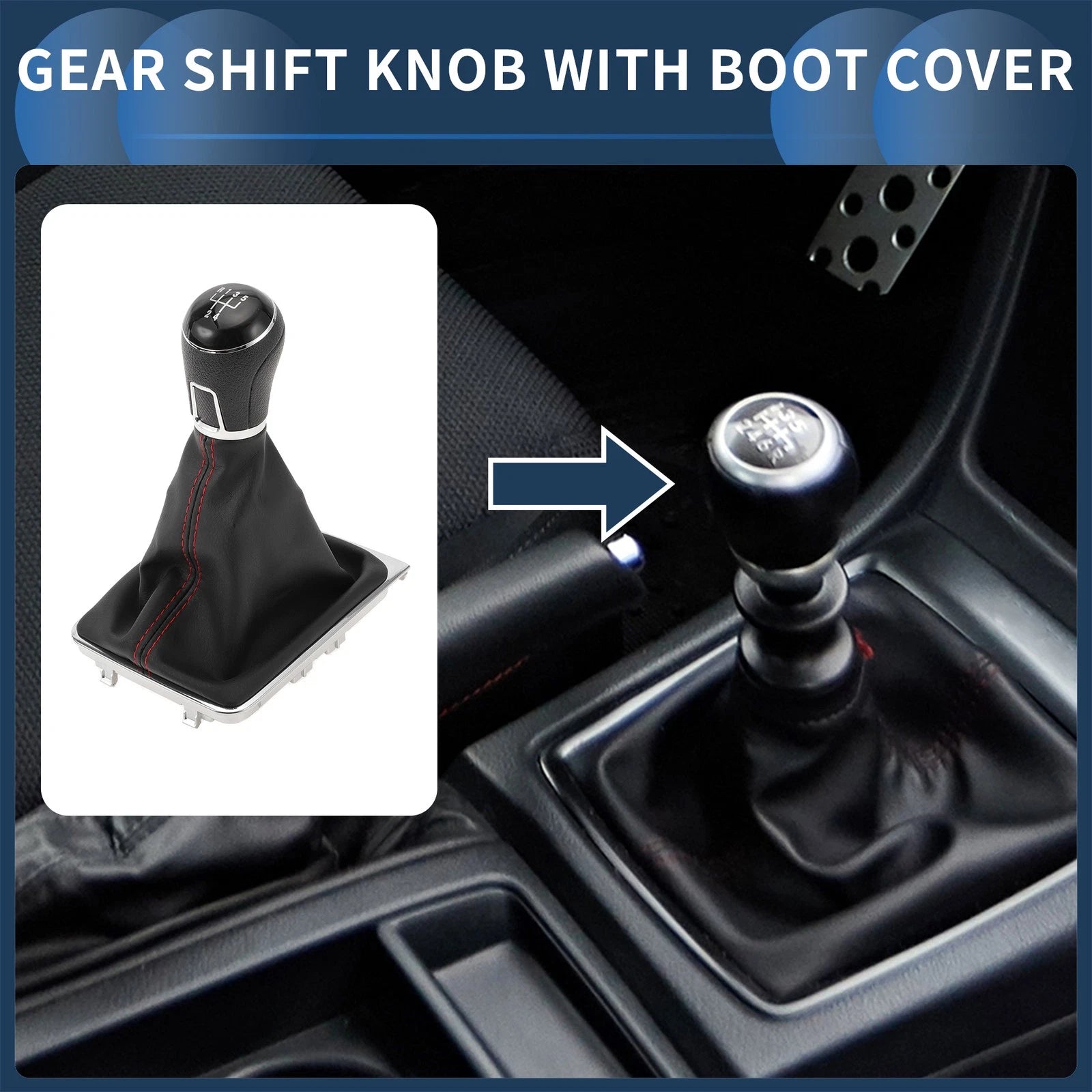 5 Speed Gear Shift Knob with Cover No.3AA711113A for VW Passat (2013–2021)