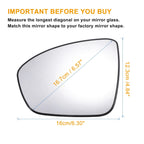 Heated Left Side Mirror Glass w/ Backing Plate for Nissan Altima (2019–2021)