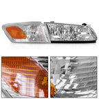Set of 2 Chrome Headlight Assemblies for Toyota Camry (2000-2001)