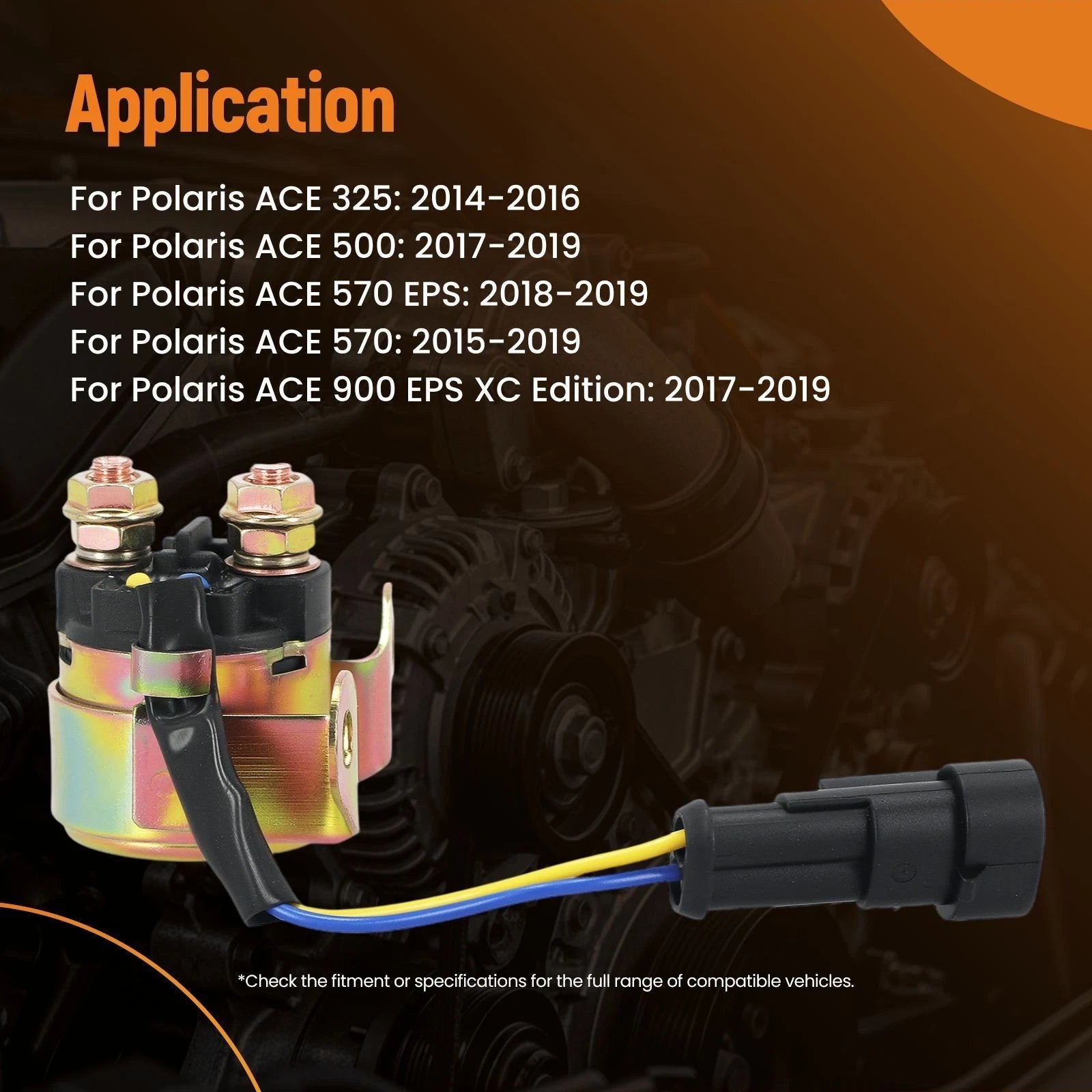 Starter Relay for Polaris RZR 4 900 EPS Limited (2013–2016) 4012001 4010947