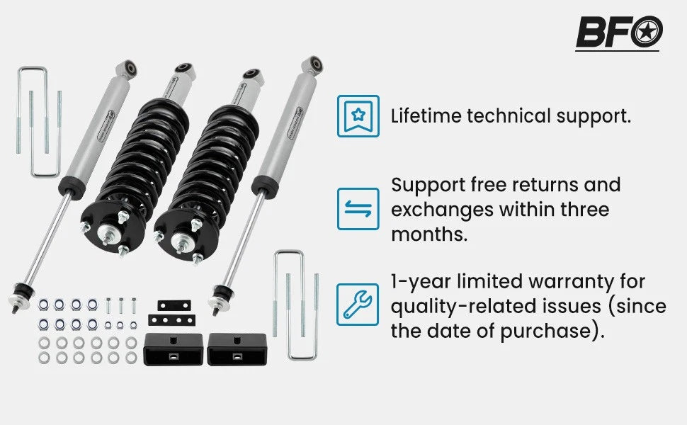 2.5" Lift Kit with Struts & Shocks for Toyota Tundra (2000-2006)