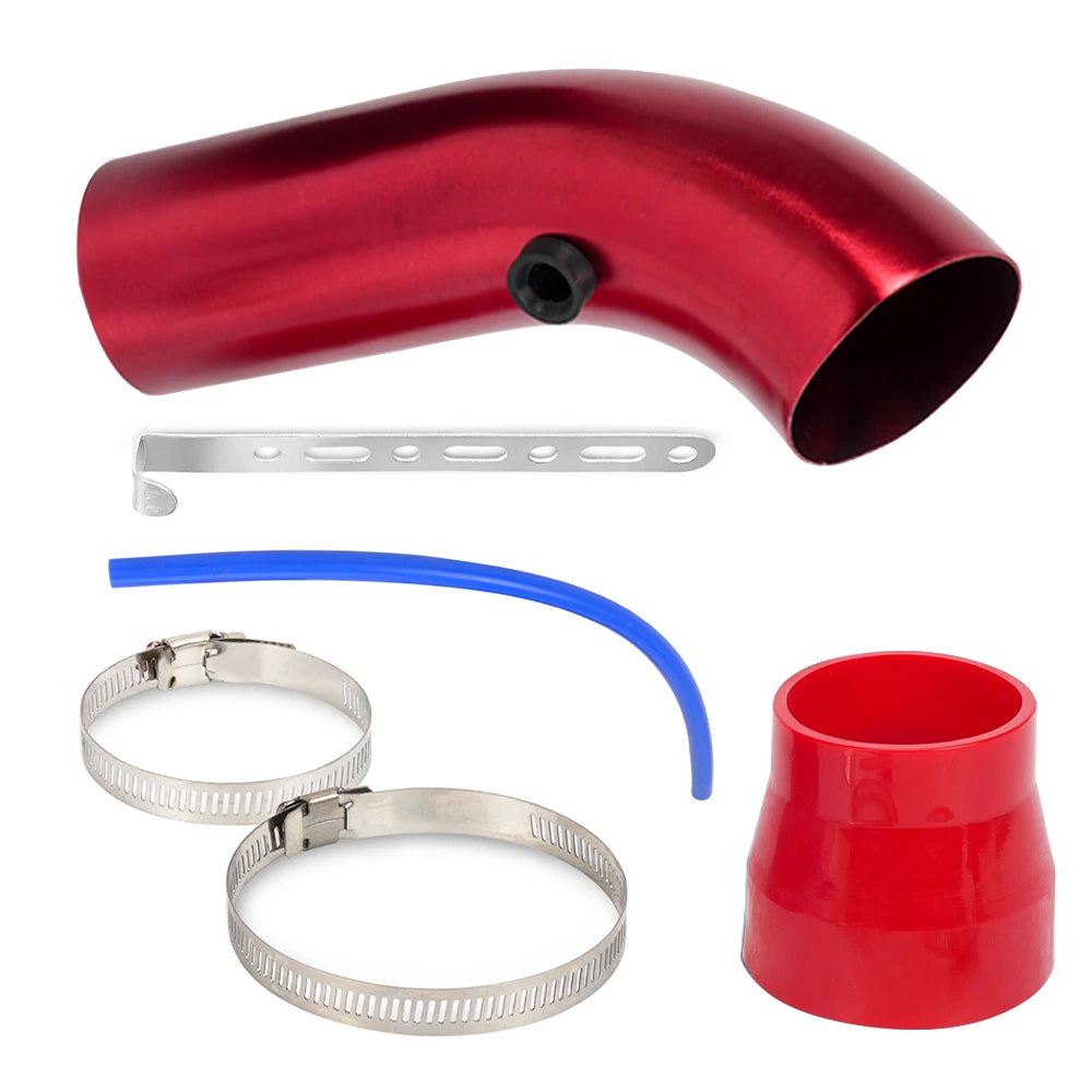 76mm 3" Aluminum Cold Air Intake Induction Pipe Hose for Universal Fit
