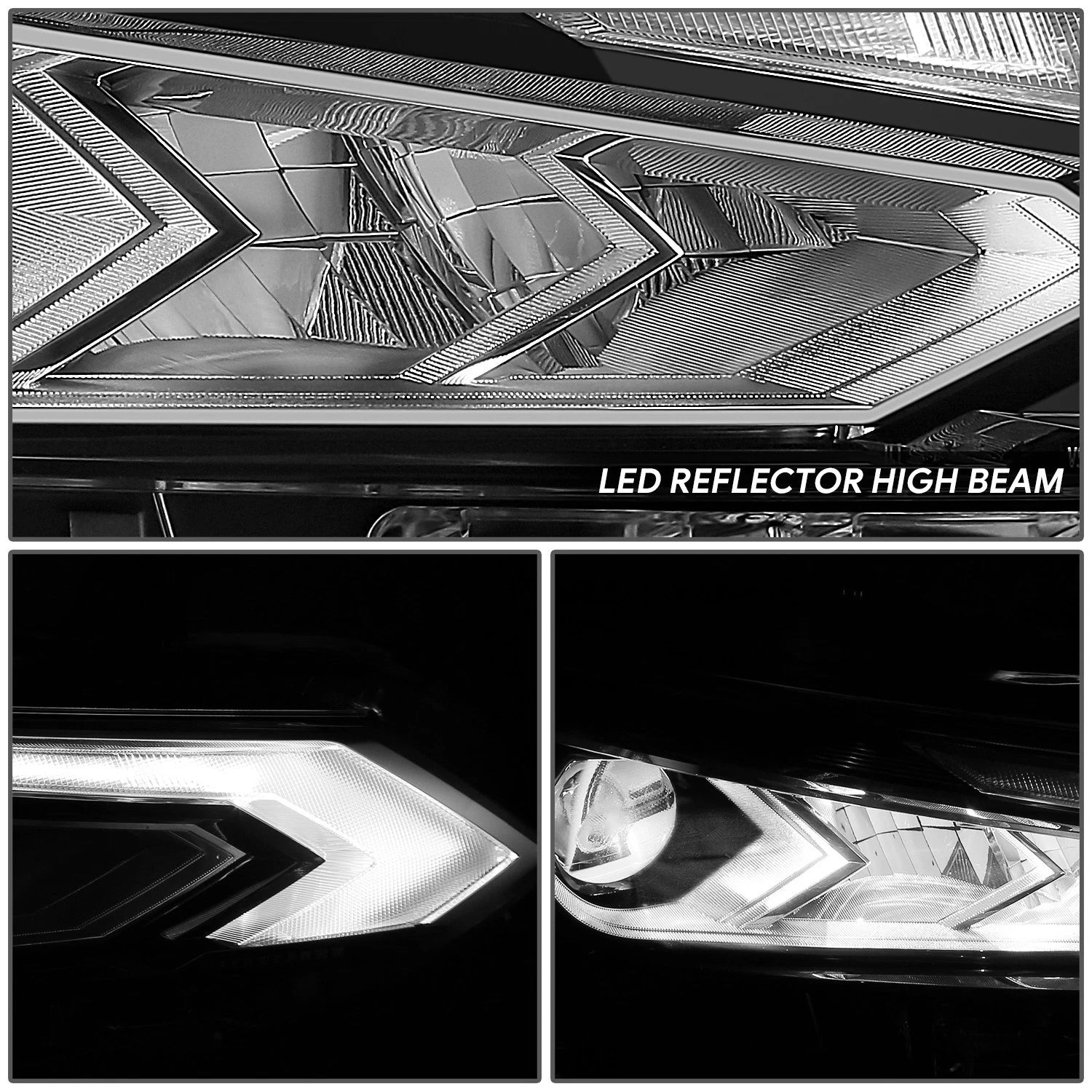 Right Side Chrome Amber LED Projector Headlight for Nissan Altima (2019–2022)