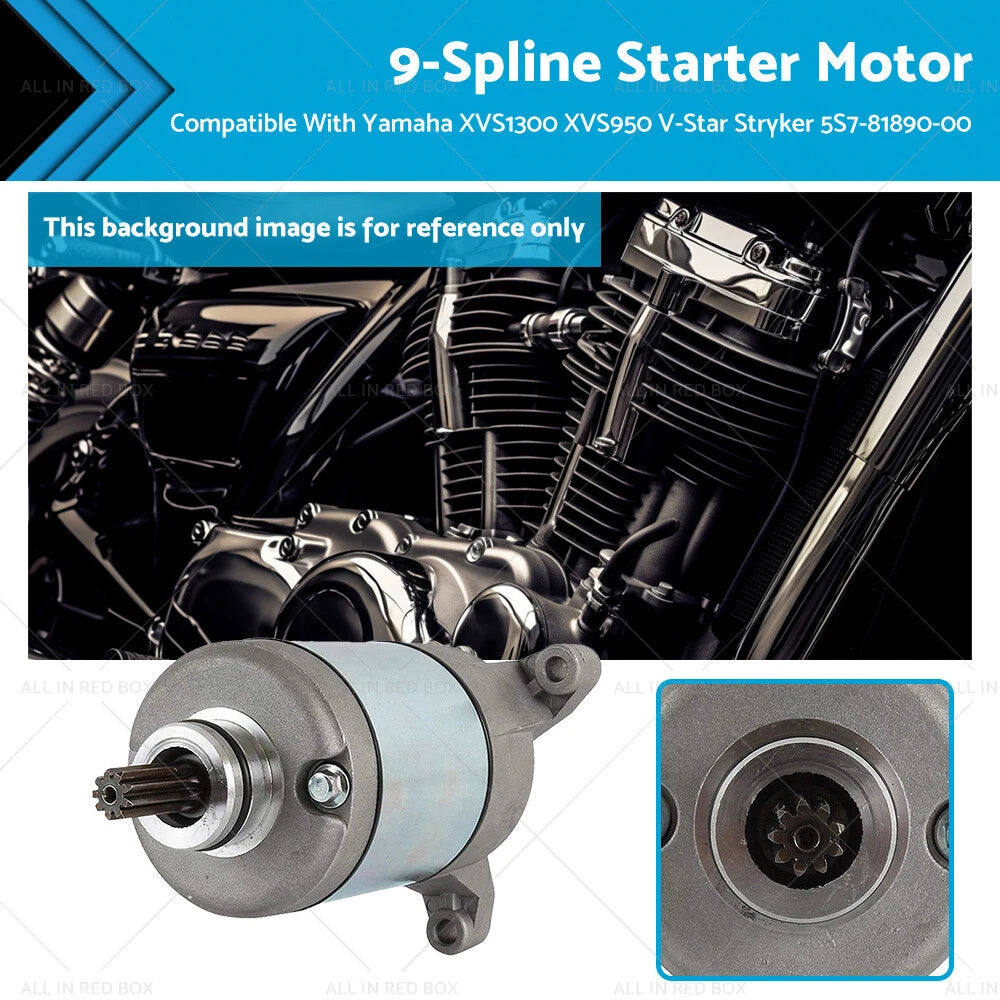 Starter 9-Spline for Yamaha XVS1300 XVS950 V-Star Stryker (2010–2017)
