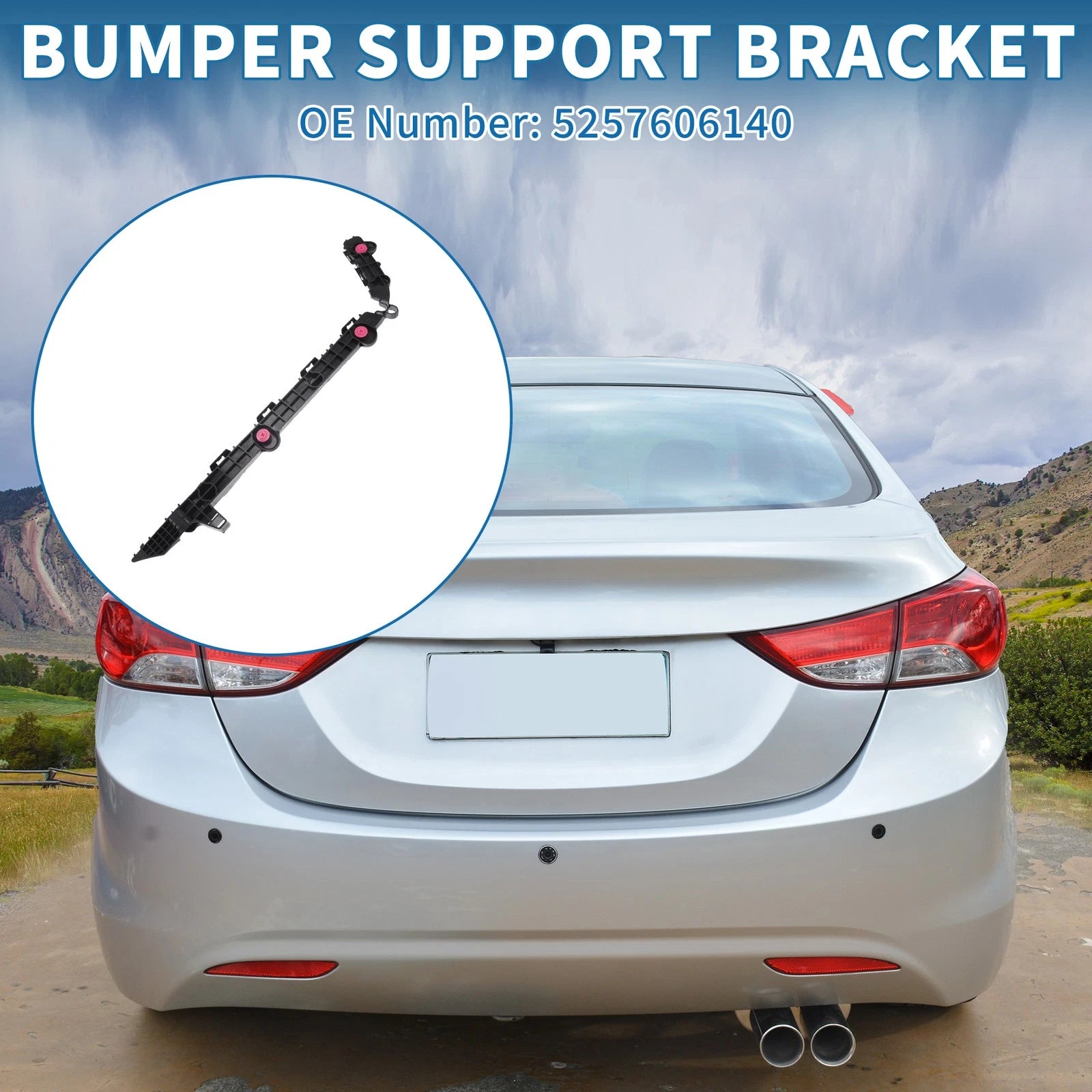 Left Rear Bumper Retainer Bracket No. 5257606140 for Toyota Camry (2015–2017)