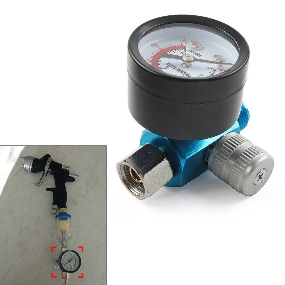 1/4" Air Pressure Gauge Regulator for Spray Gun