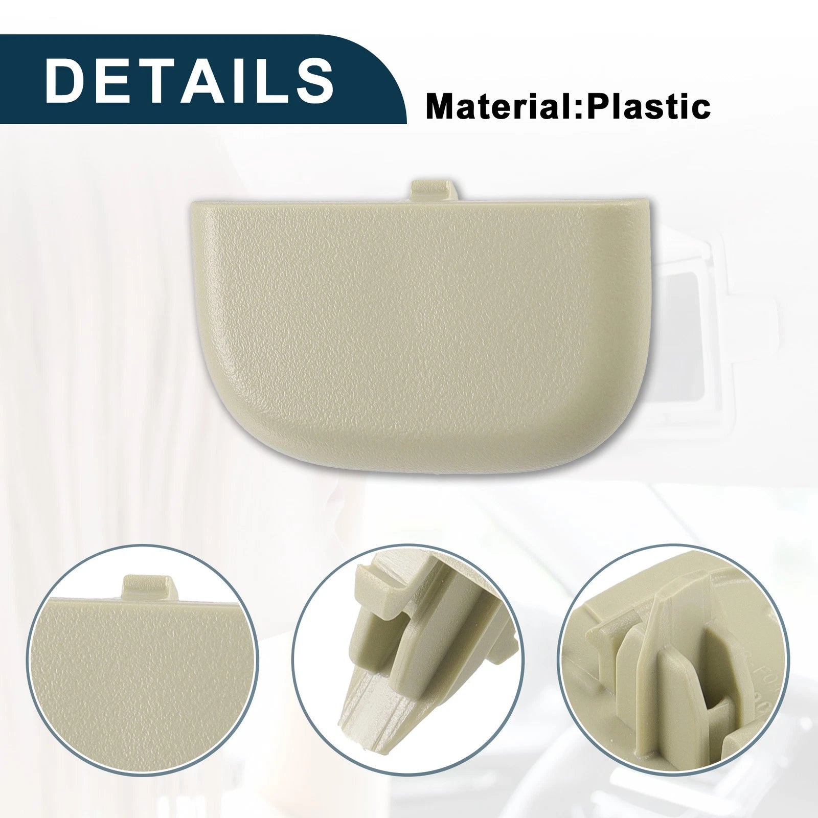 Set of 1 Makeup Mirror Cover Sun Visor Cap Clip for Ford (DS7Z54672A40AF)